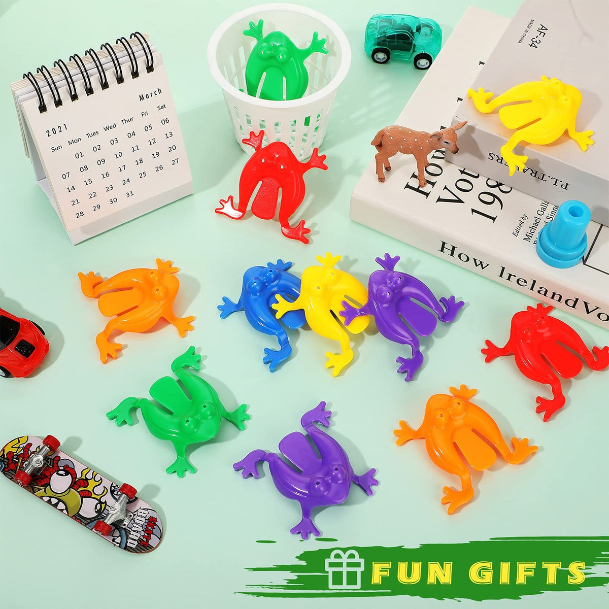 12 Pieces Frog Jumping Frogs Toy 2 Inches Plastic Frogs Toy Assorted Colors Frogs Toys Jumping Plastic Frogs, Birthday, School