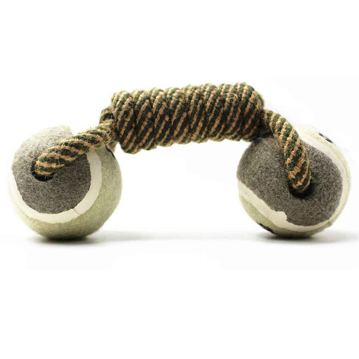 Dog chew Toy, Cotton Rope Tennis Dumbbell Dog Toy, Dog Knot Toy Ball, Interactive Toy with Rope Dog Ball, Very Suitable
