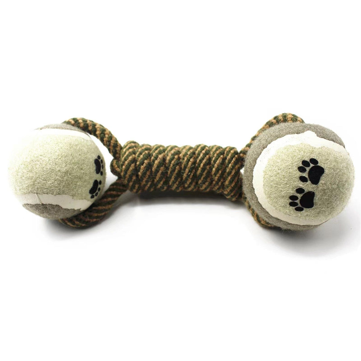 Dog chew Toy, Cotton Rope Tennis Dumbbell Dog Toy, Dog Knot Toy Ball, Interactive Toy with Rope Dog Ball, Very Suitable