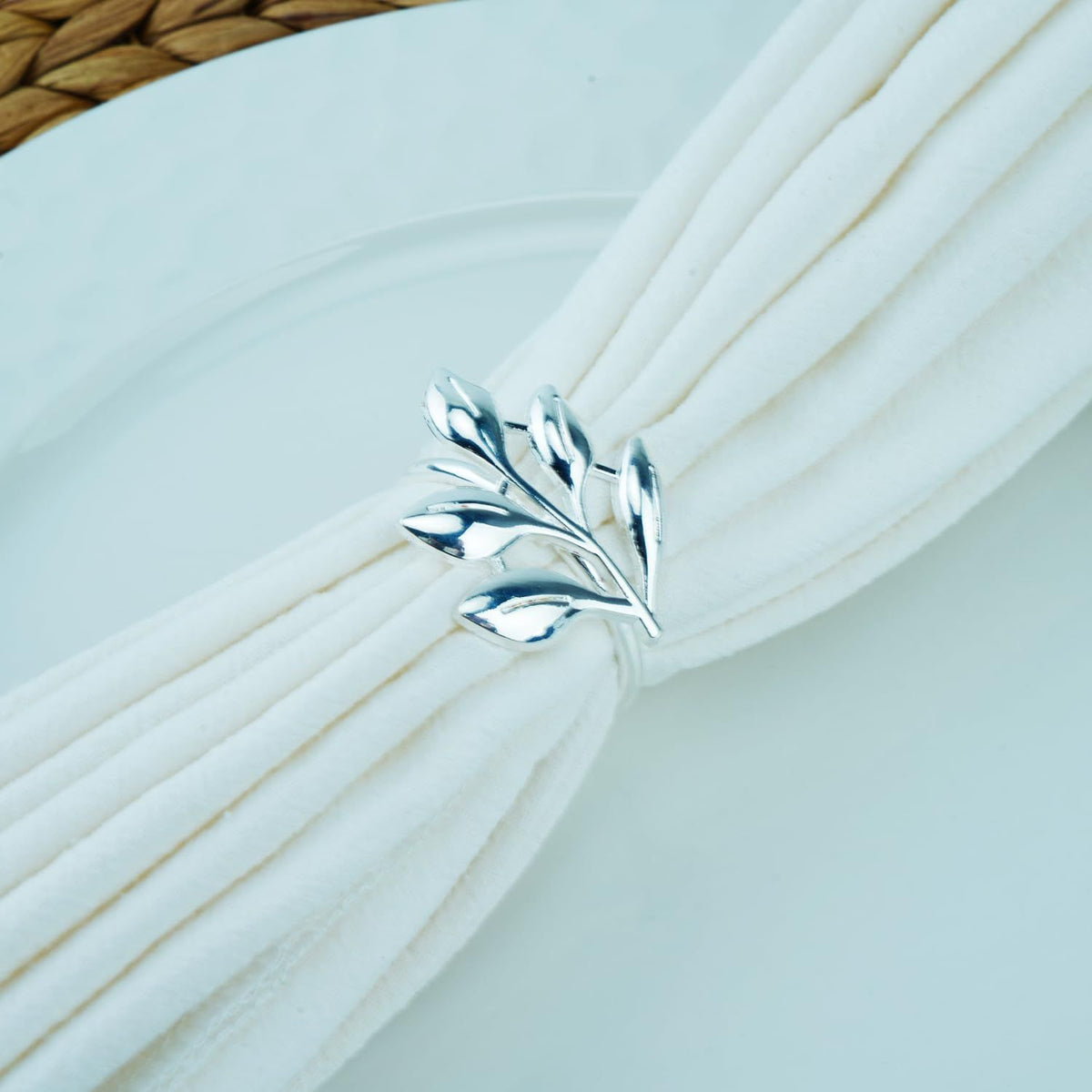 Napkin Rings Set Metal Napkin Holders Buckle for Cloth Napkins for Wedding, Easter, Banquet, Tea Party