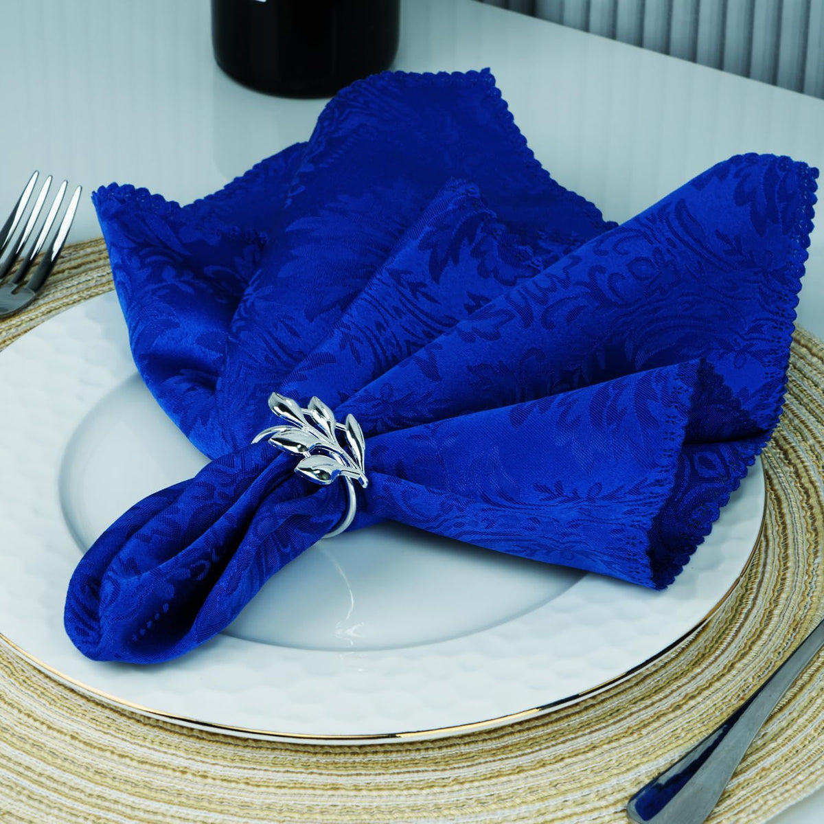 Napkin Rings Set Metal Napkin Holders Buckle for Cloth Napkins for Wedding, Easter, Banquet, Tea Party