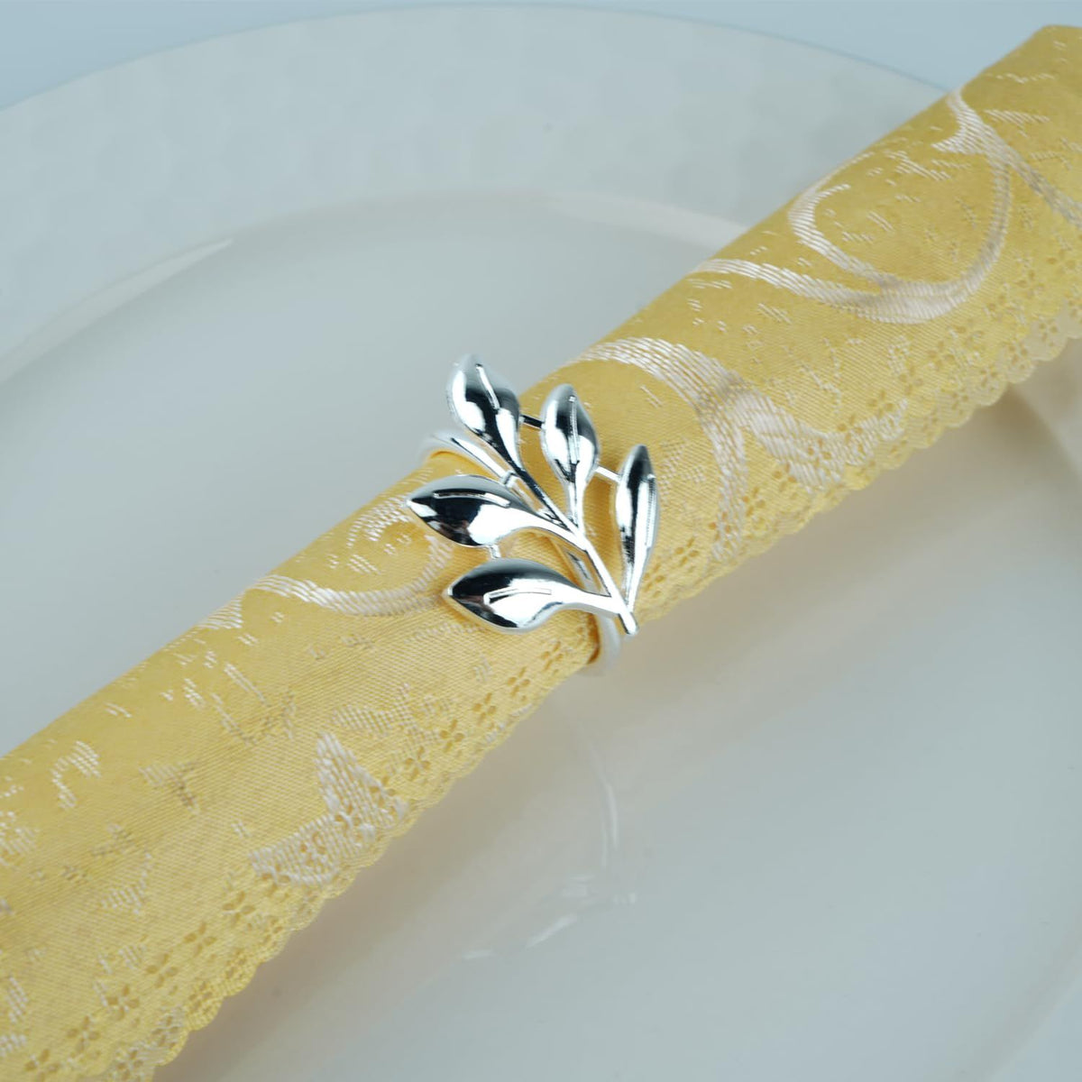 Napkin Rings Set Metal Napkin Holders Buckle for Cloth Napkins for Wedding, Easter, Banquet, Tea Party