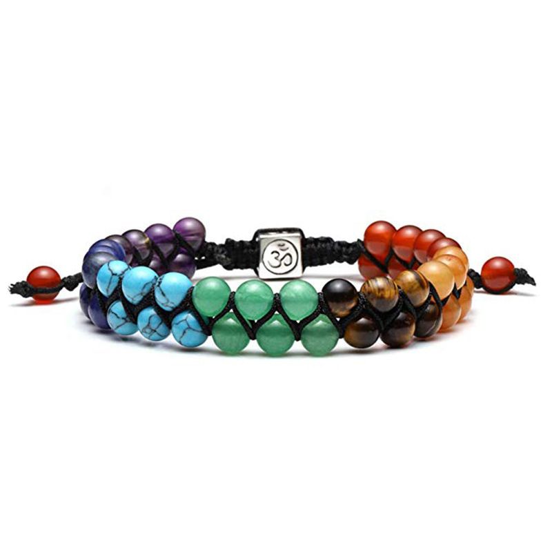 Bead Chakra Bracelet 7 Chakra Healing Crystal Bracelet Yoga Stone Bead Bracelet Meditation Relaxation Anxiety Bracelet