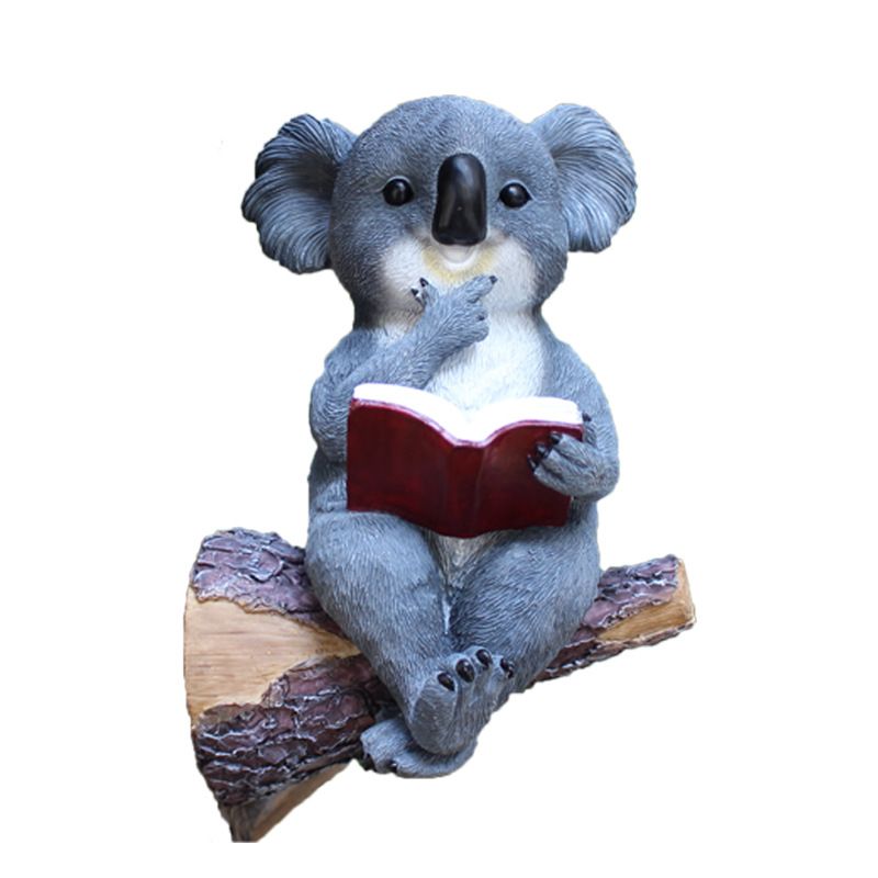 Animal resin ornaments Koala solar lights Creative garden decoration ornaments Resin solar lights Tree hanging