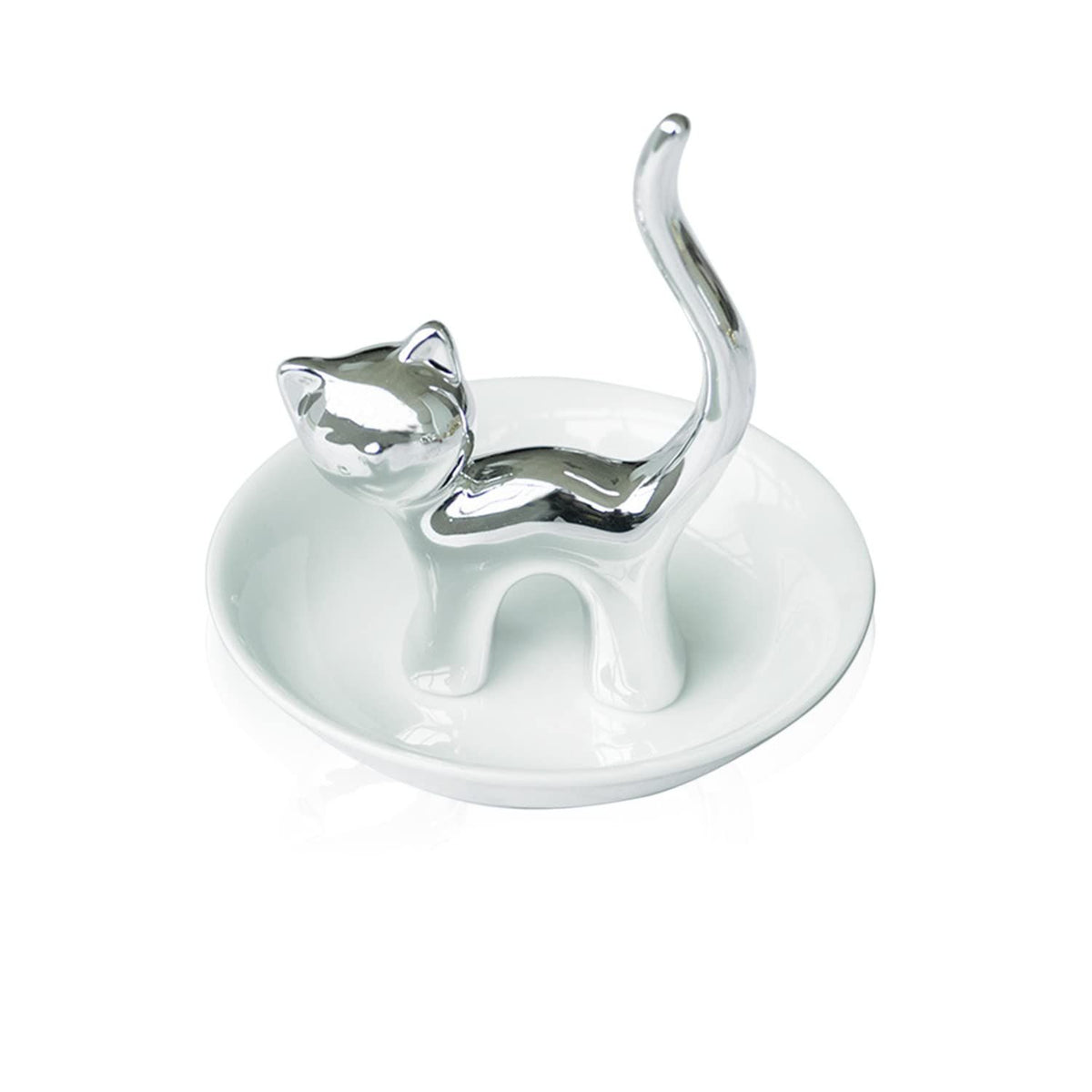 Cute Animals Cat Ring Holder Ring Dish Jewelry Holder Rings Bracelets Earrings Trinket Tray for Women Girls Birthday Gift