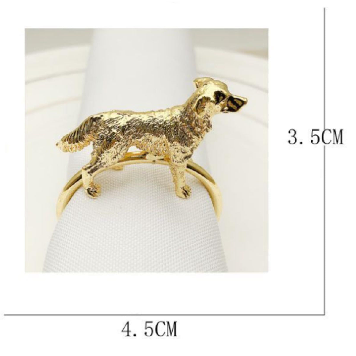 Standing Horse Shape Napkin Ring Metal Napkin Buckle Napkin Hotel/Hotel Supplies Napkin Rings Set of 12 - Gold
