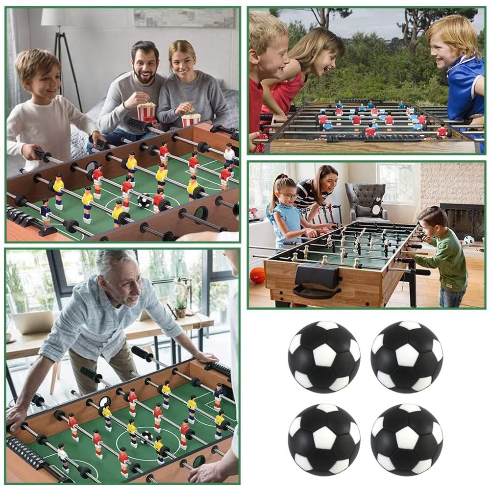 Table Football, 4pcs 36mm Plastic Table Soccer Balls Foosball Tabletop Game Foosball Accessory Replacements