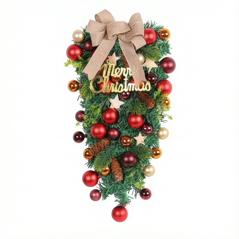 Christmas Wreath Winter Wreath for Front Door Xmas Party Favors Decoration Accessories Door Window Porch Pendant