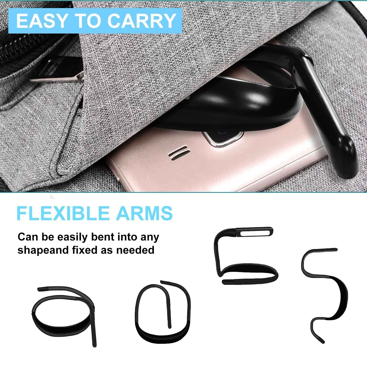 LED Neck Reading Light,Book Light In Bed,Adjustable Brightness Desk Lamp,3 Color with Bendable Arms,Suitable for Repairing