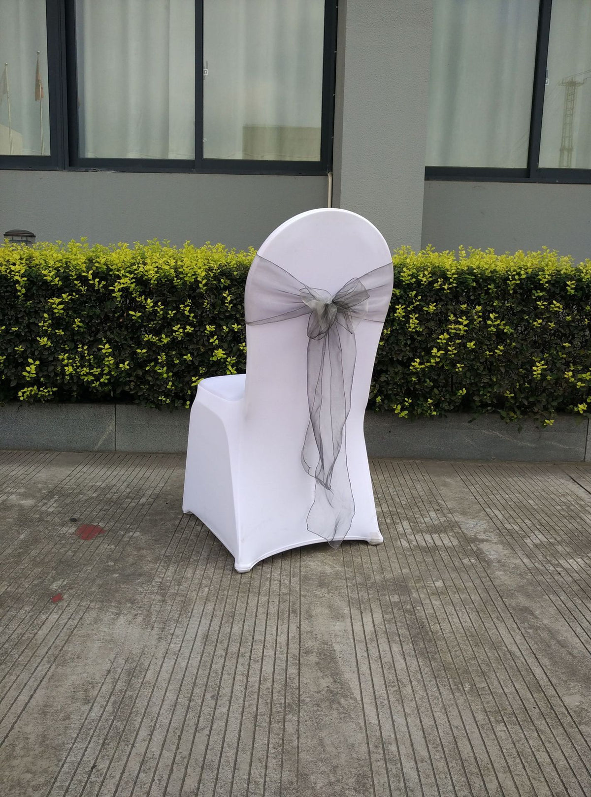 10 pcs Wedding Purple Chair Sashes Bows Sheer Chiffon Crystal Yarn Chair Bands for Party Banquet Hotel Restaurant Decorations