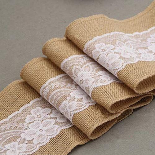 Ribbon with Lace Vintage for Sewing Handcraft Accessories- Fabric Ribbon with Lace Trims Tape for Wedding Christmas Party（10pcs）