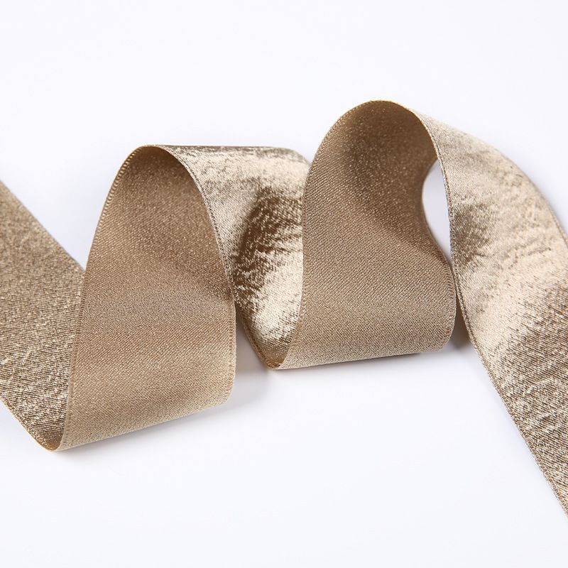 Velvet Wired Ribbon Metallic Crushed Velvet Christmas Ribbon for Wrapping Christmas Tree Crafts, Wreath Decoration （2pcs）