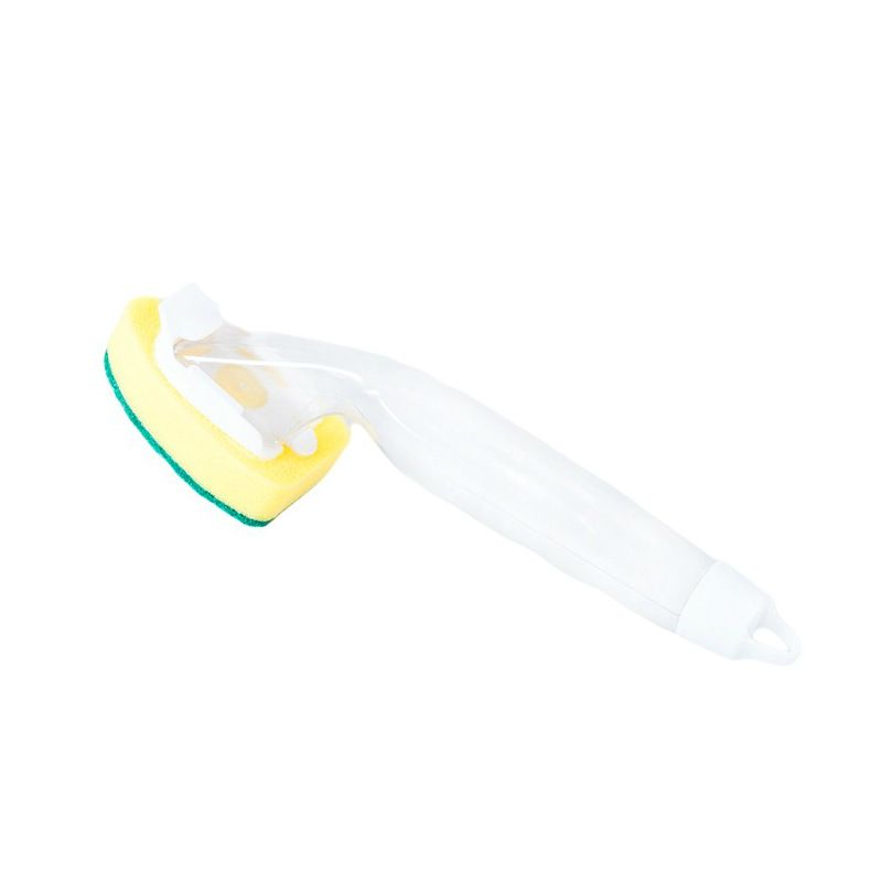 1 Handle and 2 Refill Replacement Sponge Heads, Heavy Duty Dish Wand Refill Non-Scratch Sink Cleaning Brush Pads
