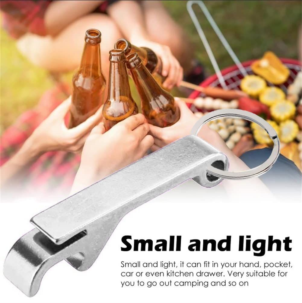 Beer Bottle Opener Keychain Portable Mini Pocket Zinc Alloy Beer Tab Can Opener Wedding Party Favor Gifts Metal Pendant