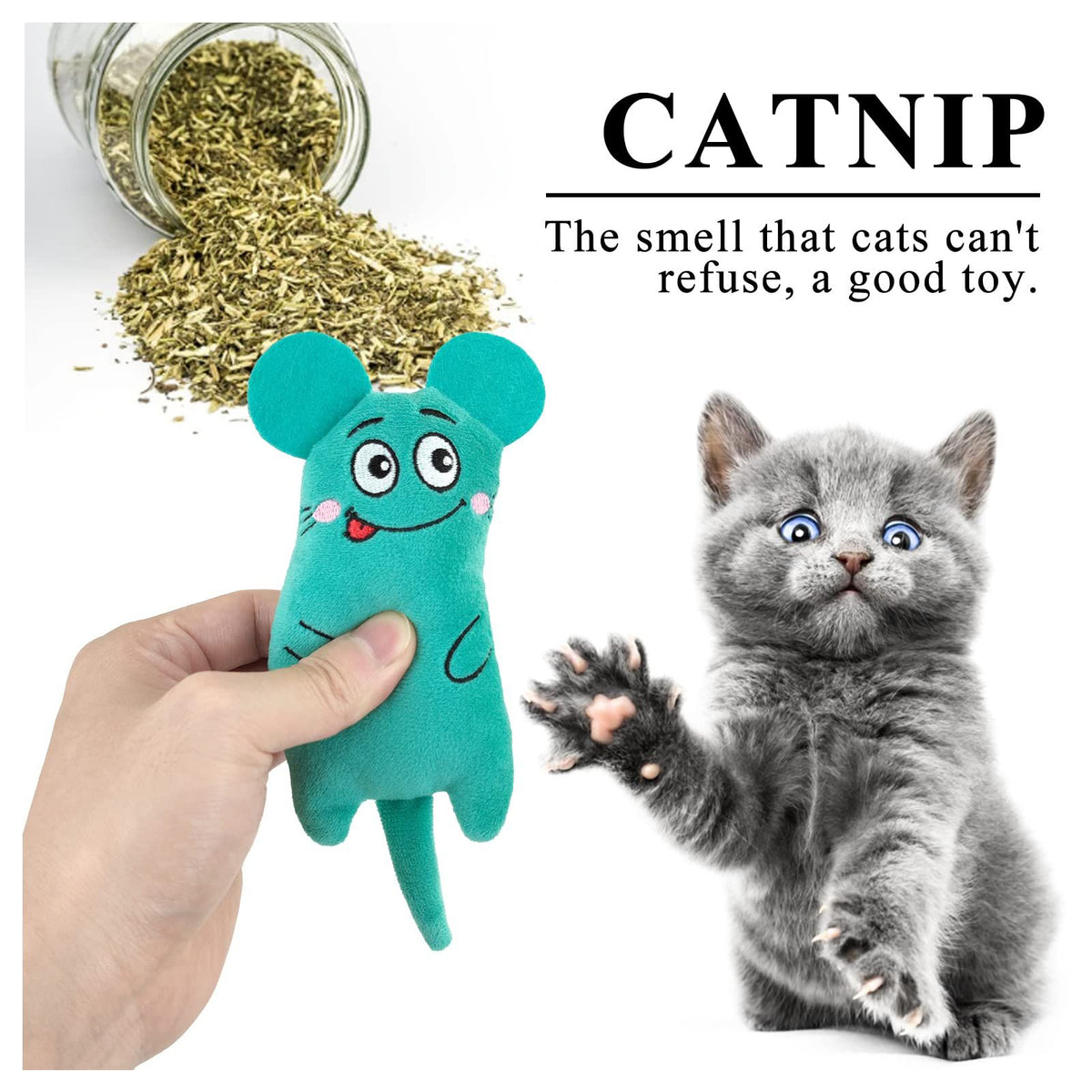 4 Pack Toys for Indoor Cats,Mice Toy Cat Chew Toys for Kittens and Cat Adults Plush Toy,Bite-Resistant Teeth Clean Chew Cat Toy