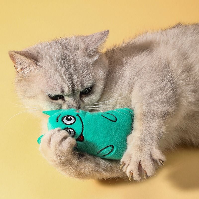 4 Pack Toys for Indoor Cats,Mice Toy Cat Chew Toys for Kittens and Cat Adults Plush Toy,Bite-Resistant Teeth Clean Chew Cat Toy