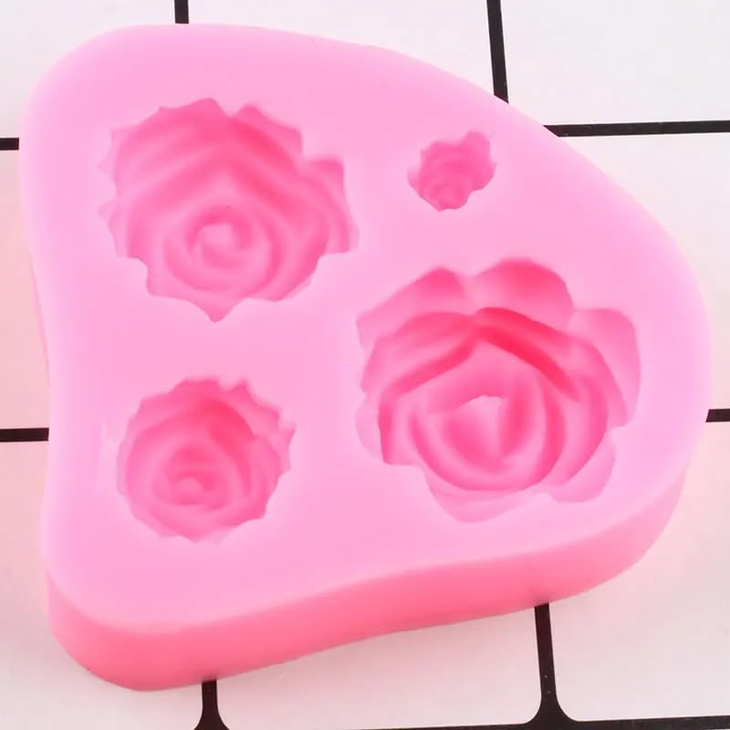 Roses Mold Flower Silicone Cake Molds Chocolate Sugarcraft DecoratingTools Rose Silicone Molds, Non-Stick Cake Chocolate Mold
