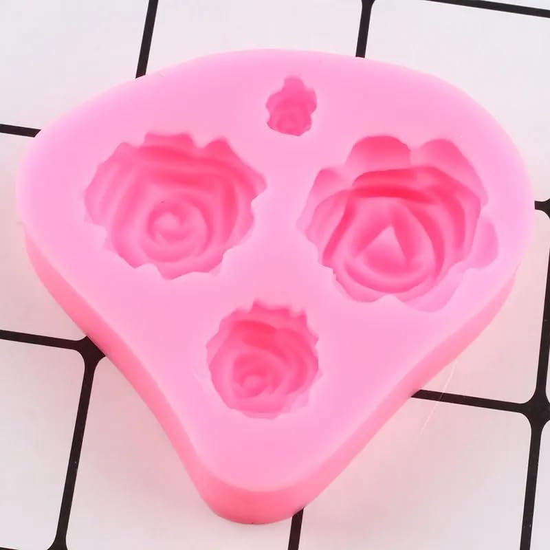 Roses Mold Flower Silicone Cake Molds Chocolate Sugarcraft DecoratingTools Rose Silicone Molds, Non-Stick Cake Chocolate Mold
