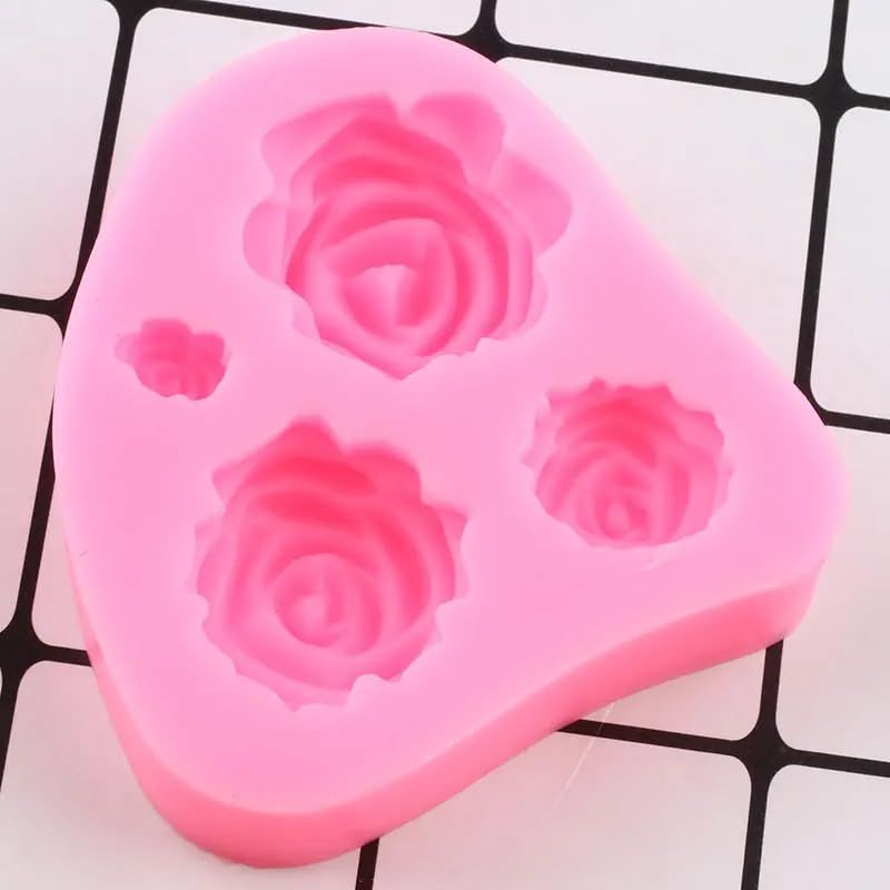 Roses Mold Flower Silicone Cake Molds Chocolate Sugarcraft DecoratingTools Rose Silicone Molds, Non-Stick Cake Chocolate Mold