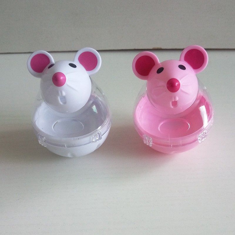 Cat Slow Feeder Cat Food Ball Mice Tumbler Shaped Pet Treat Ball Cat Food Toy Ball Pet Food Ball (2pcs)