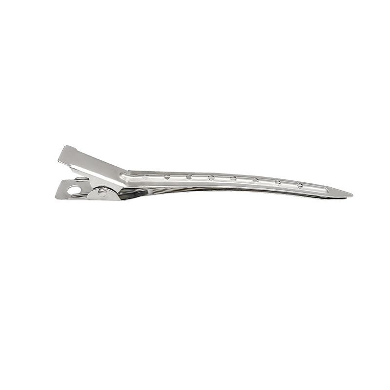 14 Packs Duck Bill Clips, Rustproof Metal Alligator Curl Clips with Holes for Hair Styling, Hair Coloring, Silver