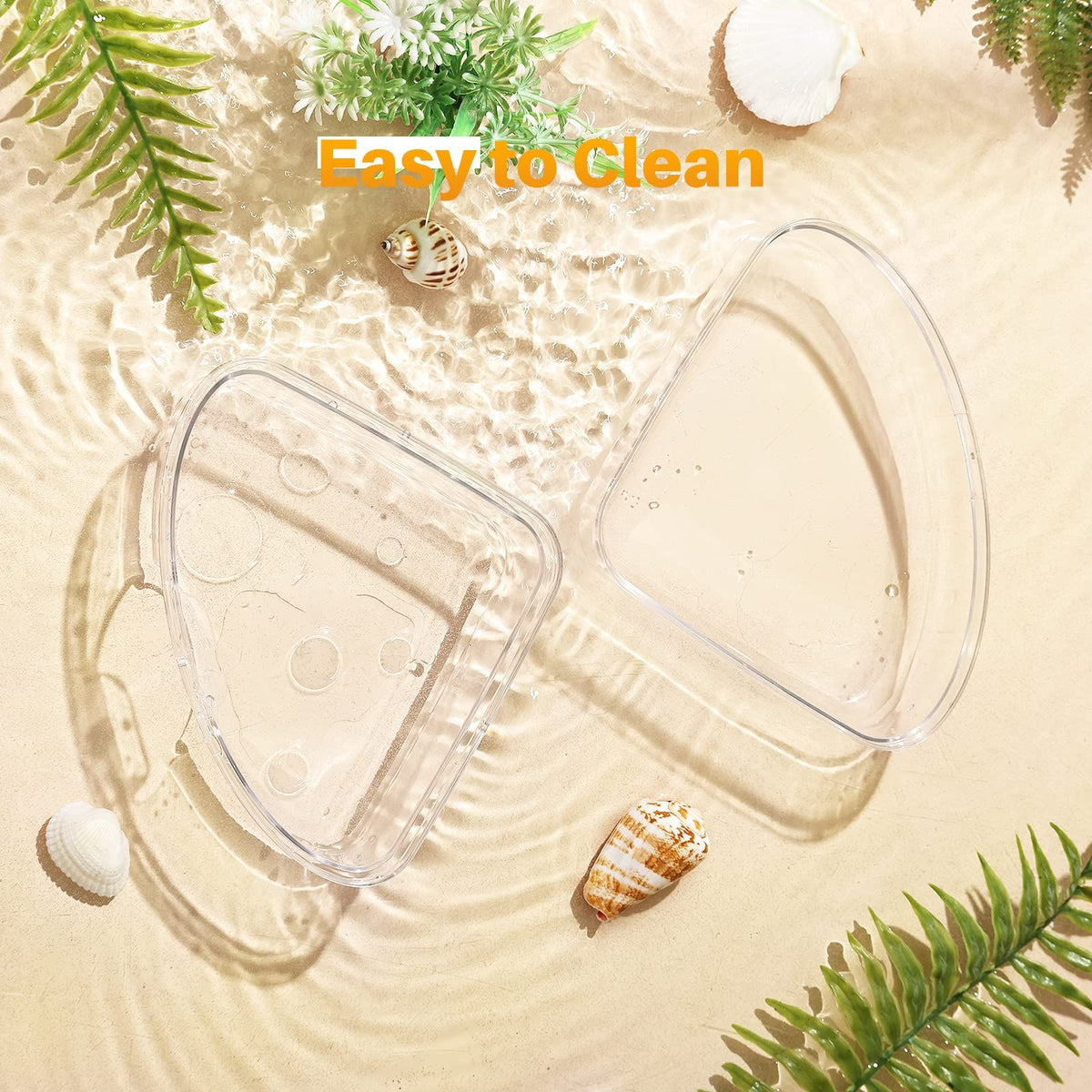 Hamster Sand Bath Box - Transparent Critter's Litter Box Sand Bath Shower Room & Digging Container Heighten Version for Guinea