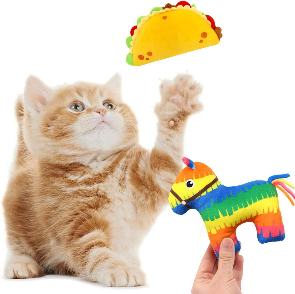 Toys for Indoor Cats  Cat Toys Dental Health Kitten Toys Cat Chew Toy Cat Toys for Cats Birthday Gift for Cat Lovers 6 Pack