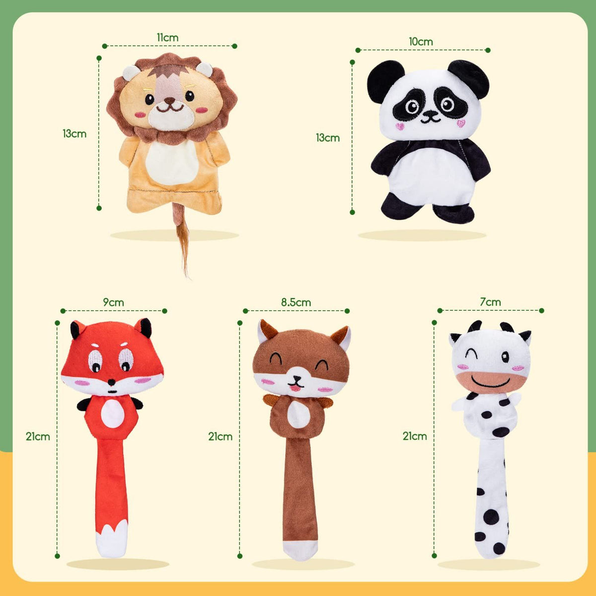 Cute Kitten  Chew Toys, Plush Bite Resistant Cat Toys with Crinkle Paper and Organic Catnip, Animal Shapes Kitty Toy for  Cats