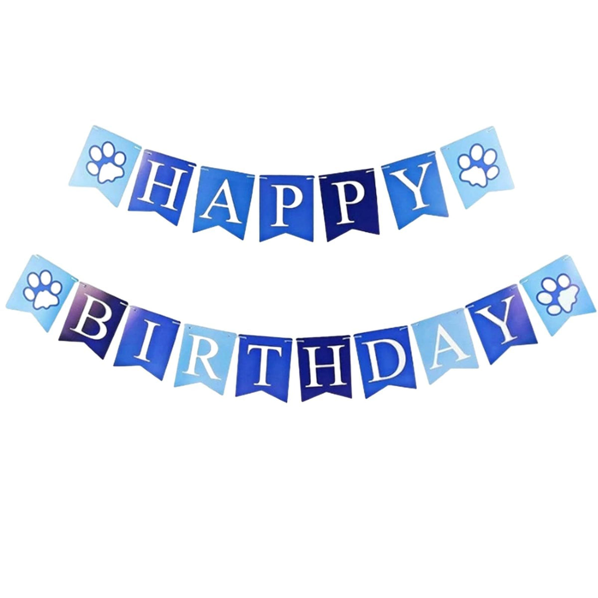 Dog Happy Birthday Banner, Blue Puppy Birthday Banner Pet Dog Theme Birthday Party Decoration, Boy Dog Birthday Banner