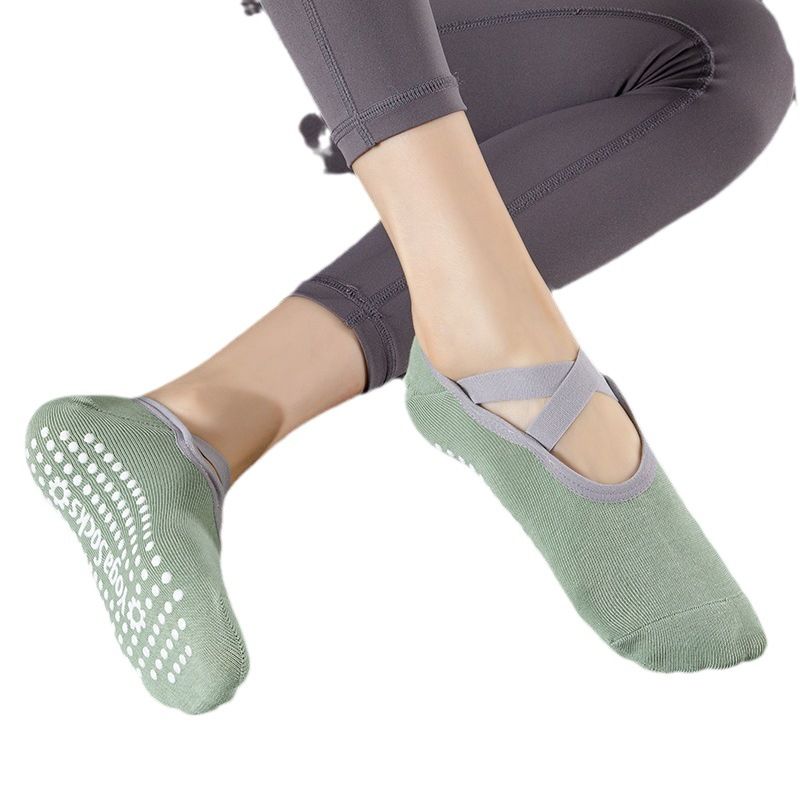 Pilates Socks for Women Yoga Socks with Grips Open Top Non Slip Grippy Socks Barefoot Workout