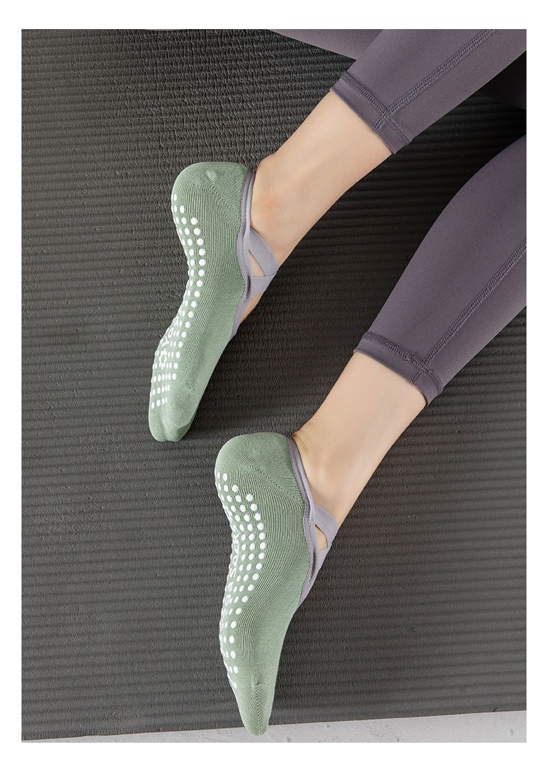 Pilates Socks for Women Yoga Socks with Grips Open Top Non Slip Grippy Socks Barefoot Workout