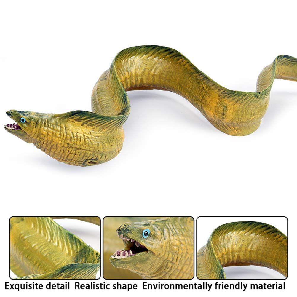 Animal Figures Realistic Moray EEL Plastic Early Educational Toys Cupcake Party Gift for Kids 3+ Year Old