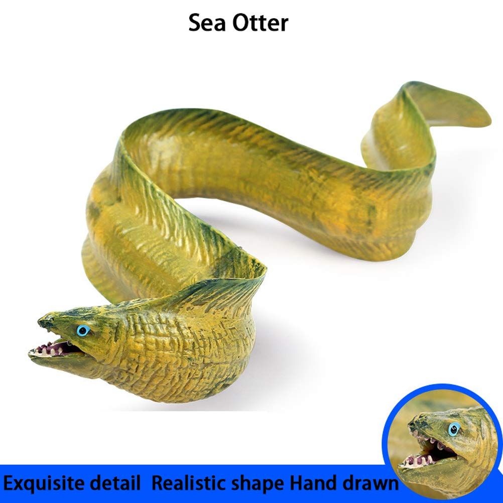 Animal Figures Realistic Moray EEL Plastic Early Educational Toys Cupcake Party Gift for Kids 3+ Year Old