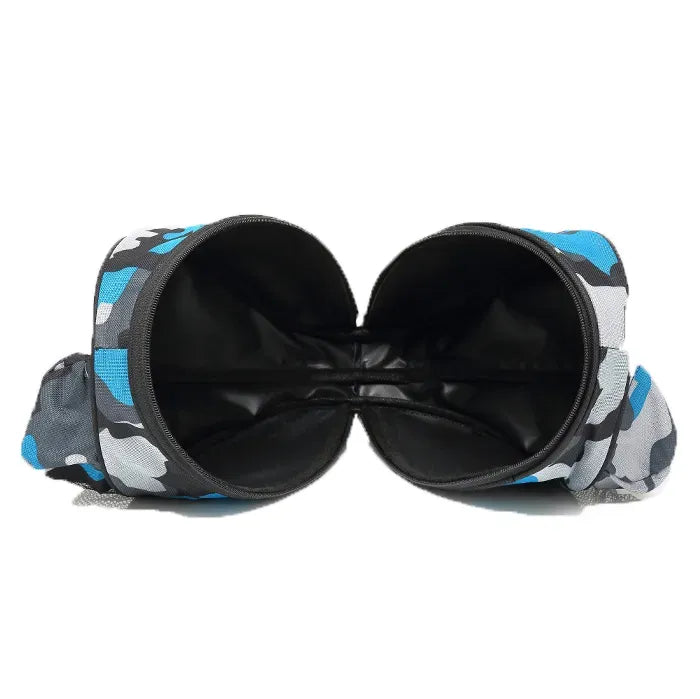 Sports backpack waterproof ball bag holder with 2 adjustable shoulder straps and 2 side mesh pockets, suitable for football
