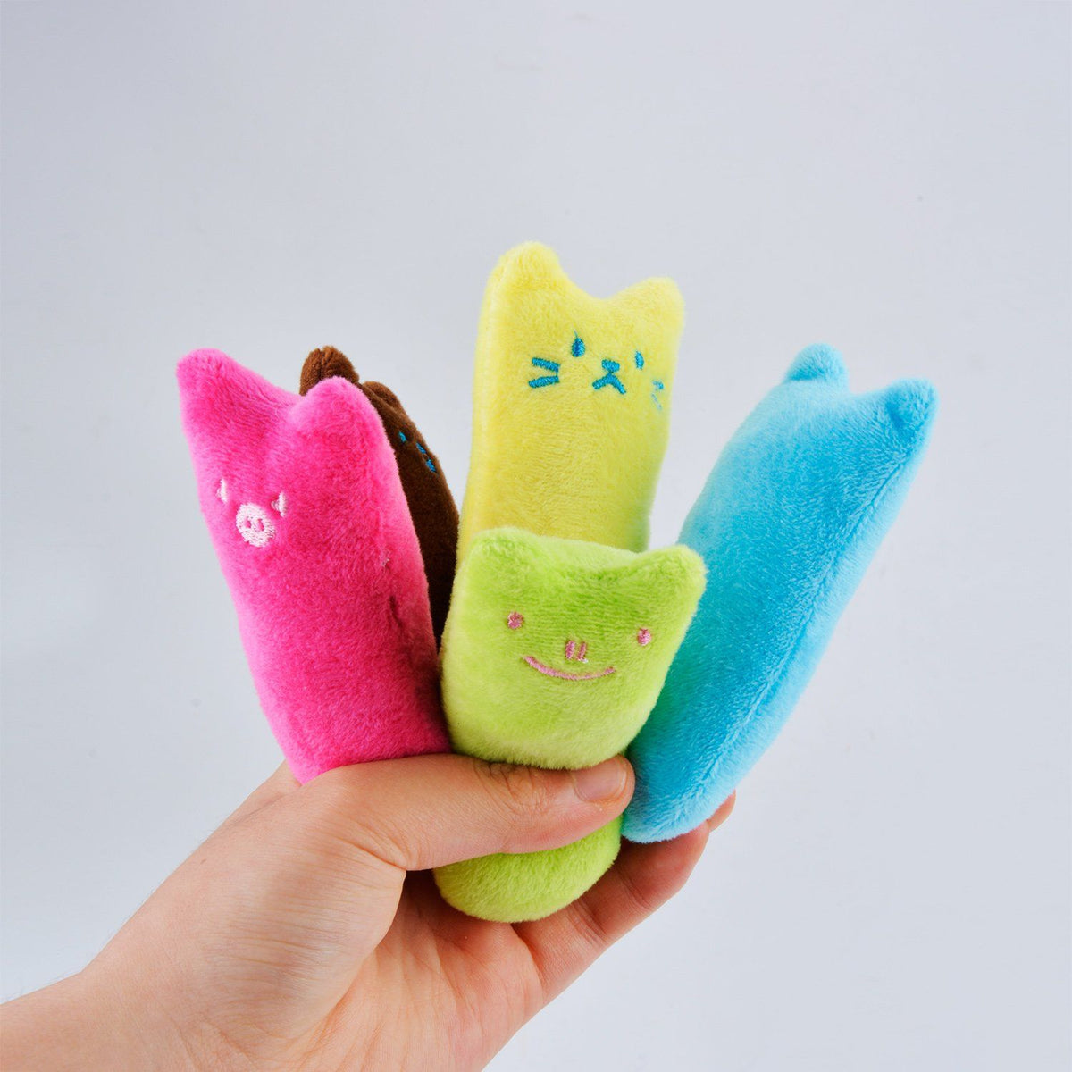 5Pcs Bite Resistant Catnip Toys for Cats,Catnip Filled Cartoon Mice Cat  Chew Toy (Multicolored)Cat Catnip Toys