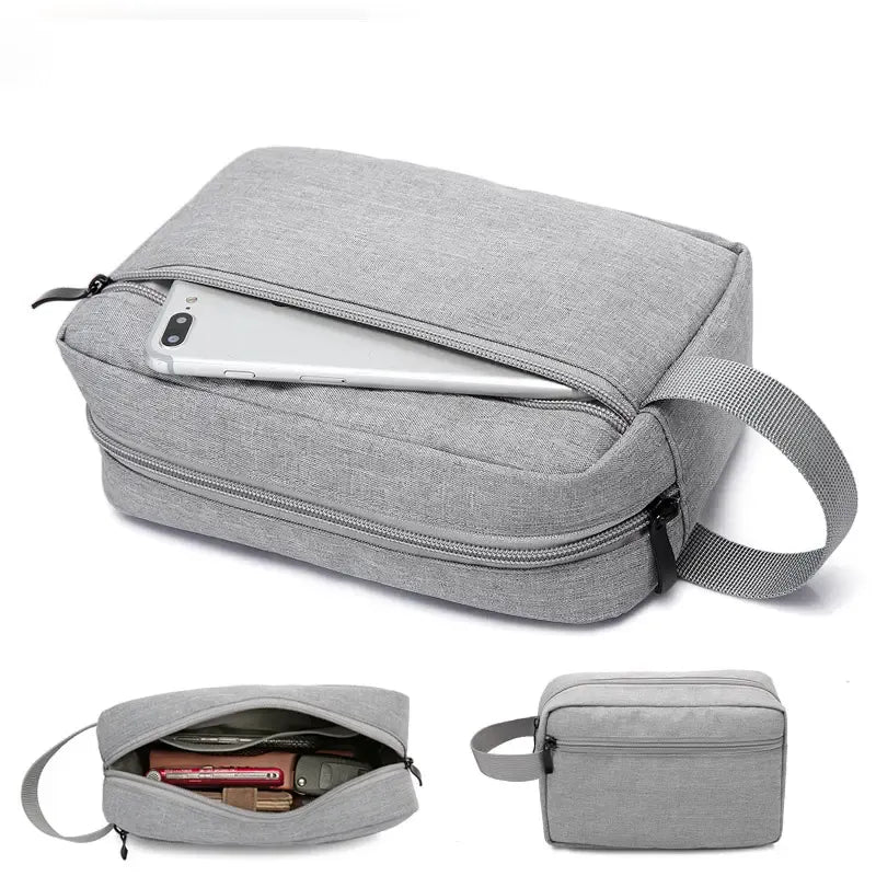 Nylon Men's Toiletry Bag - Large Waterproof Shower Bag - Travel Toiletries Bag -  for Men - Toiletry Bag for Men and Women