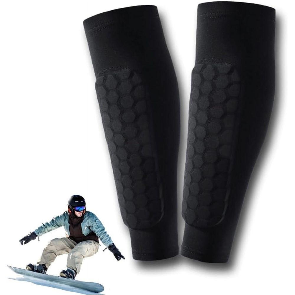 Shin Defender Shin Guards Kids, Soccer Shin Guards for Youth Adult, Lightweight Calf Protective Gear for Football Soccer with Honeycomb Pads