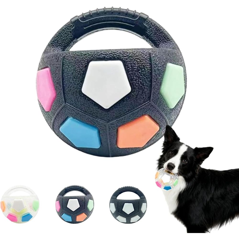 Pet Dog Football Shape Toy, Rubber, Squeaky, Suitable, Interactive Pet Toy, for Medium Large Breeds, Training & Outdoor Games