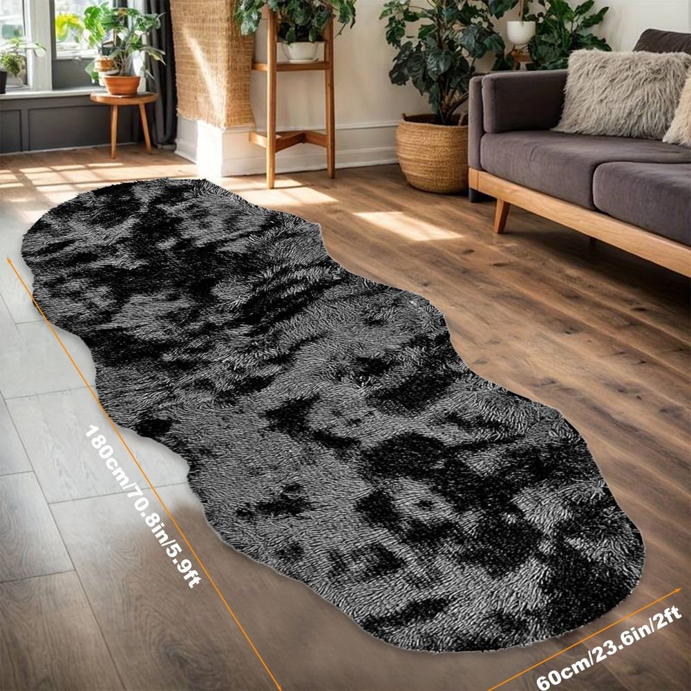 Extra Long Plush Bathroom Rug Runner | 71-Inch Non-Slip Carpet for Bedroom, Kitchen, or Living Room | Soft Water Absorbent Washable Velvet Fleece Mat for Home Floor