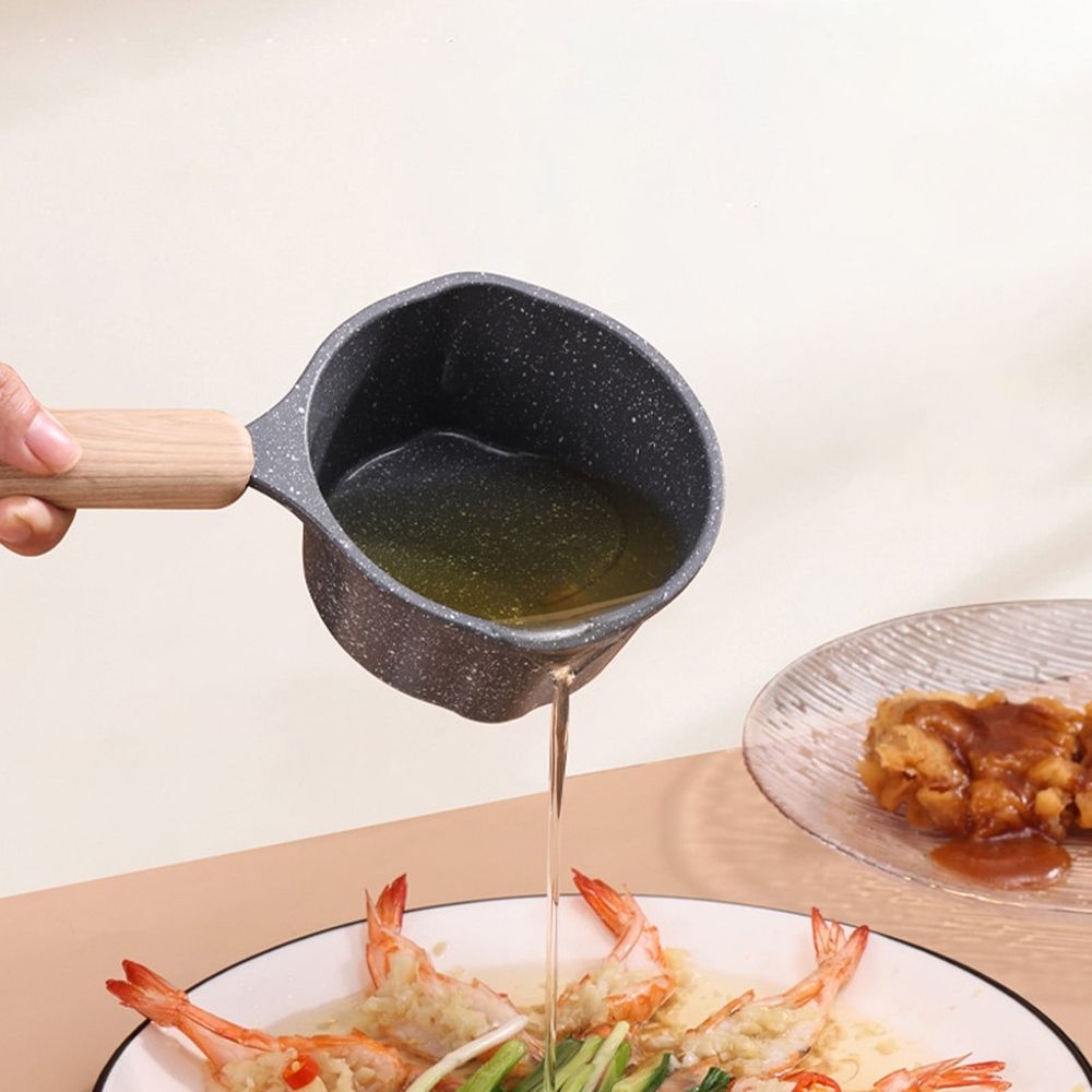 Small Nonstick Saucepan Pot | Milk Pan with Removable Handle for Stovetop & Oven | 1-2 Person Soup Pot for Oatmeal, Sauce, or Milk | Induction, Gas & Electric Stove Compatible | Dishwasher Safe