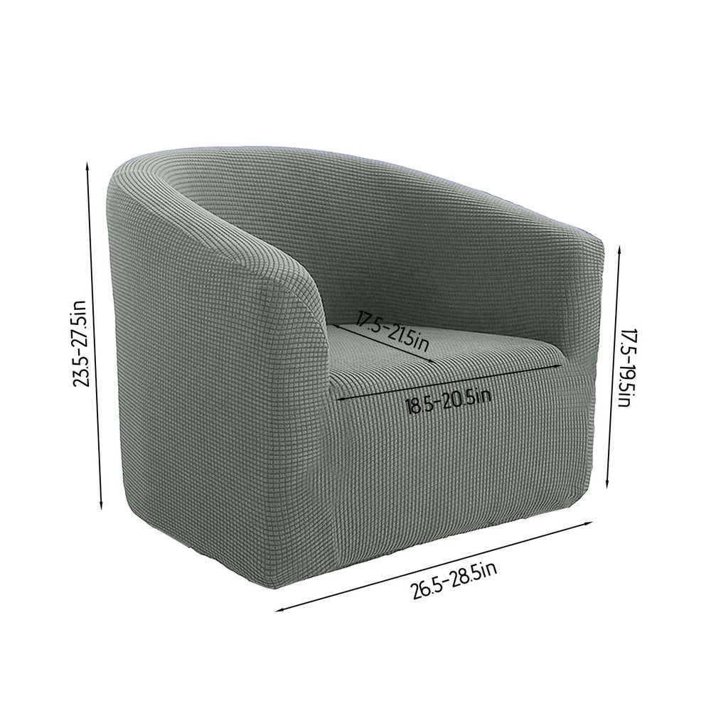 Stretch Barrel Chair Cover Printed Tub Chair Slipcover Spandex Armchair Cover Removable Couch Furniture Protector for Living Room Home Decor - Soft Club Chair Slipcover 1 Pack