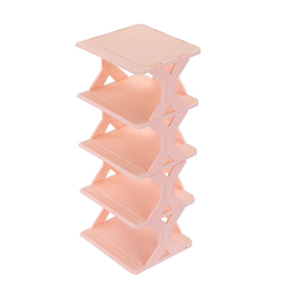 Shoe Rack for Closet - Corner Shoe Organizer Stackable Small Shoe Cabinet for Entryway - Plastic Storage Shelf for Men Women Kids - Easy Install Removable Washable Narrow Shoe Rack for Home Bedroom