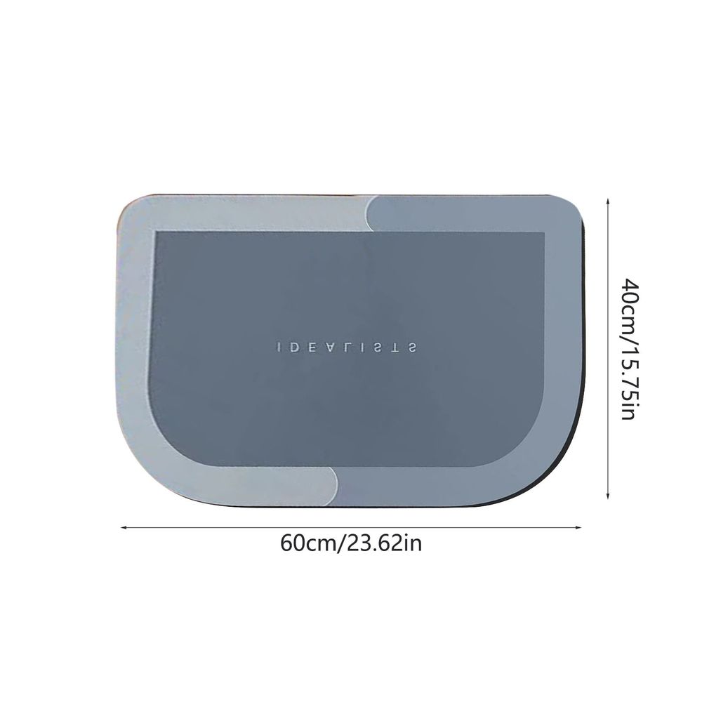 Diatomite Bathroom Floor Mats - Super Absorbent Quick Drying Bath Mat - Non Slip Shower Mat for Sink Toilet Doorway - Washable Entryway Rug - 16x23.62 Inches - for Home Bathroom Kitchen