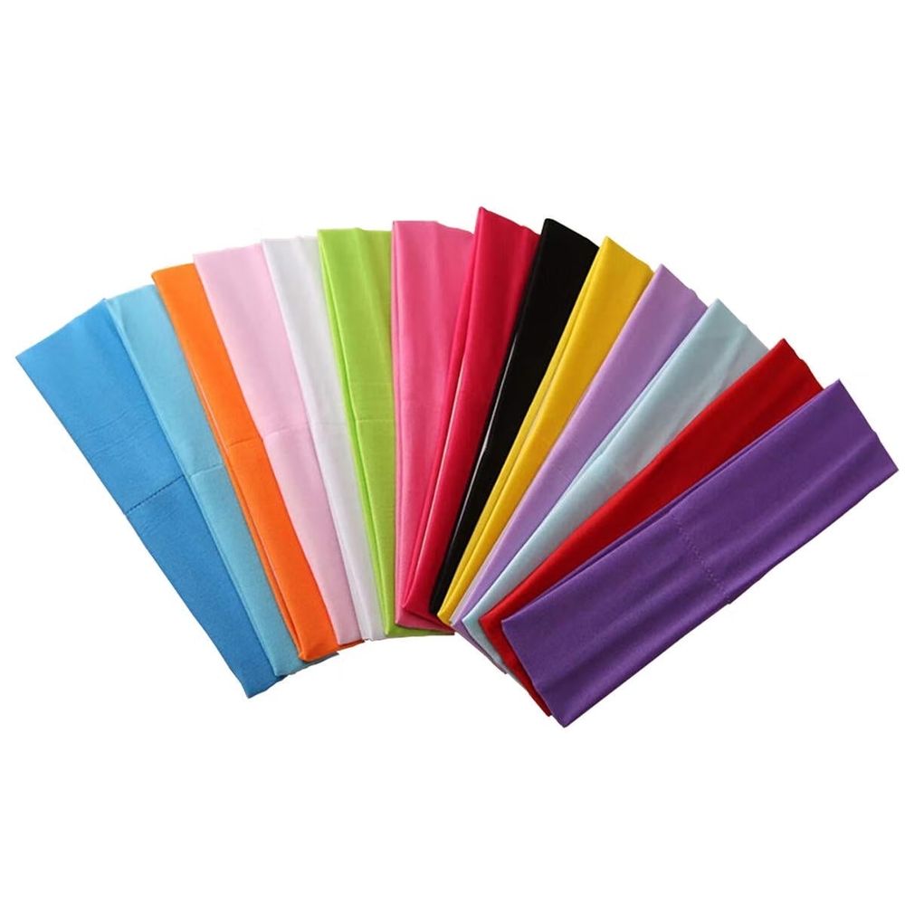 14pcs Mixed Colors Yoga Sports Headbands for Women - Soft Elastic Stretch Girls Athletic Headbands