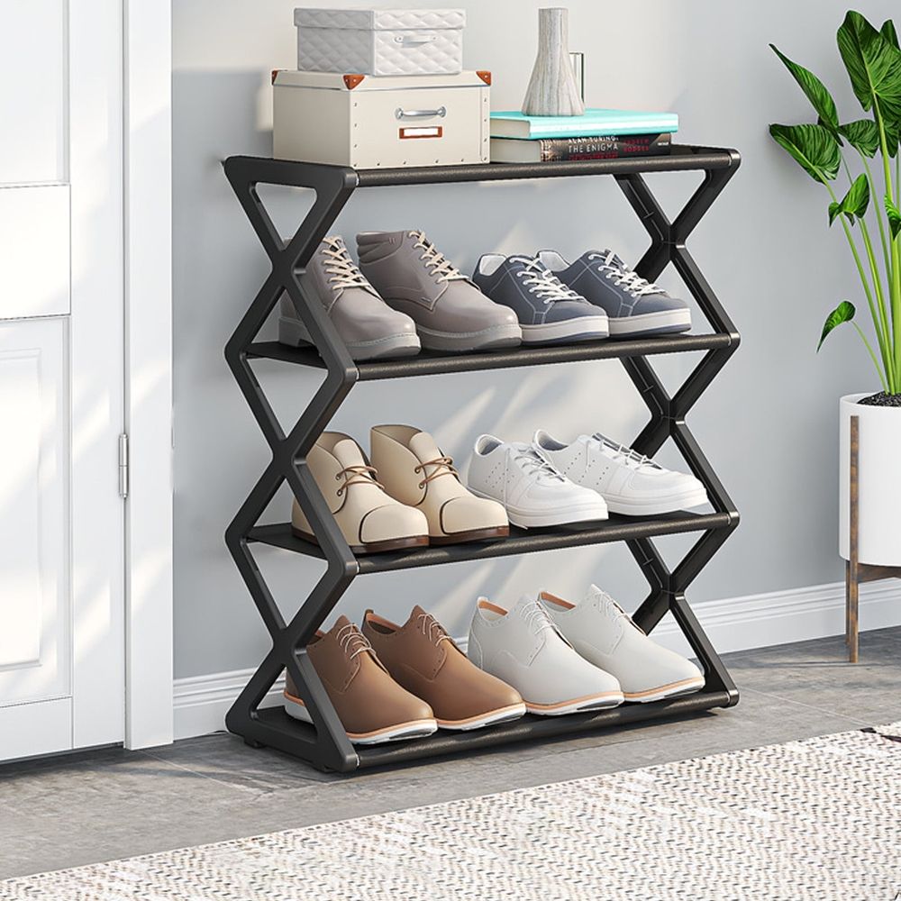 Shoe Rack, Space Saving, Adjustable Collapsible Shoe Storage For Entryway Closet And Hallway