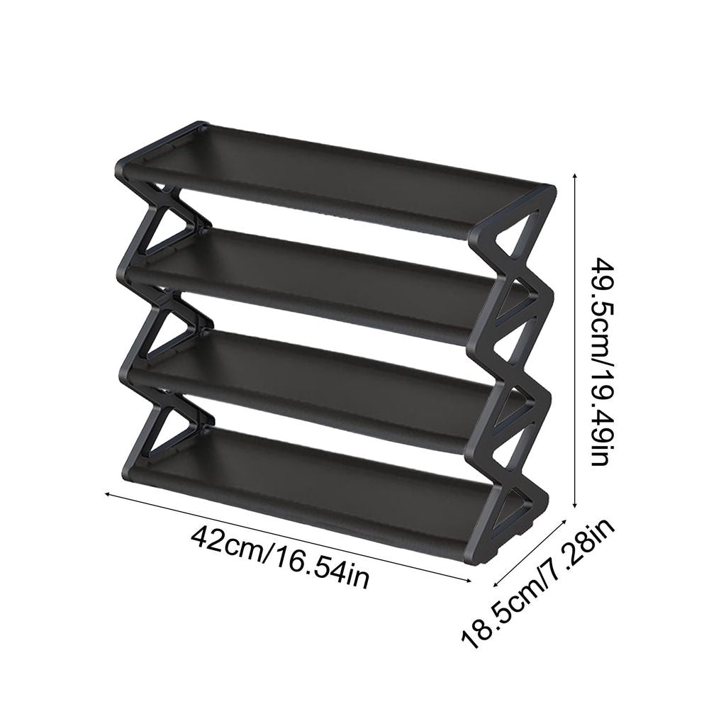 Shoe Rack, Space Saving, Adjustable Collapsible Shoe Storage For Entryway Closet And Hallway