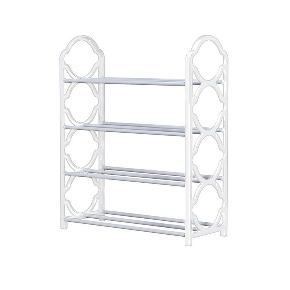 Stackable Shoe Rack, 4 Tier Metal Shoes Rack Storage Shelf, Holds Up To 20 Pairs Shoes, Shoe Rack Organizer For Closet Entryway Small Spaces