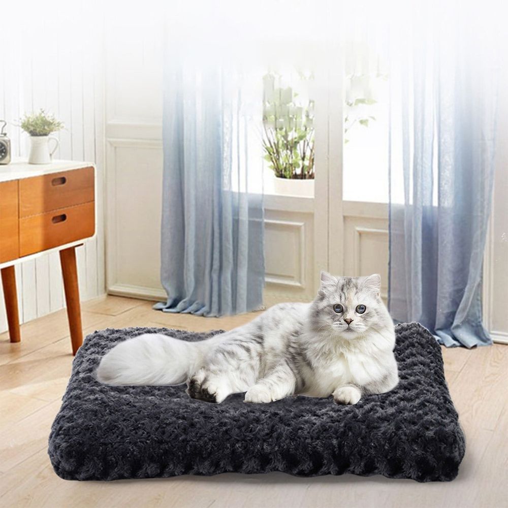 Orthopedic Dog Beds, Washable Pet Bed, Fluffy Plush Faux Fur Cat Bed, Deluxe Plush Dog Beds Comfy Kennel Pad Anti-Slip Pet Sleeping Mat