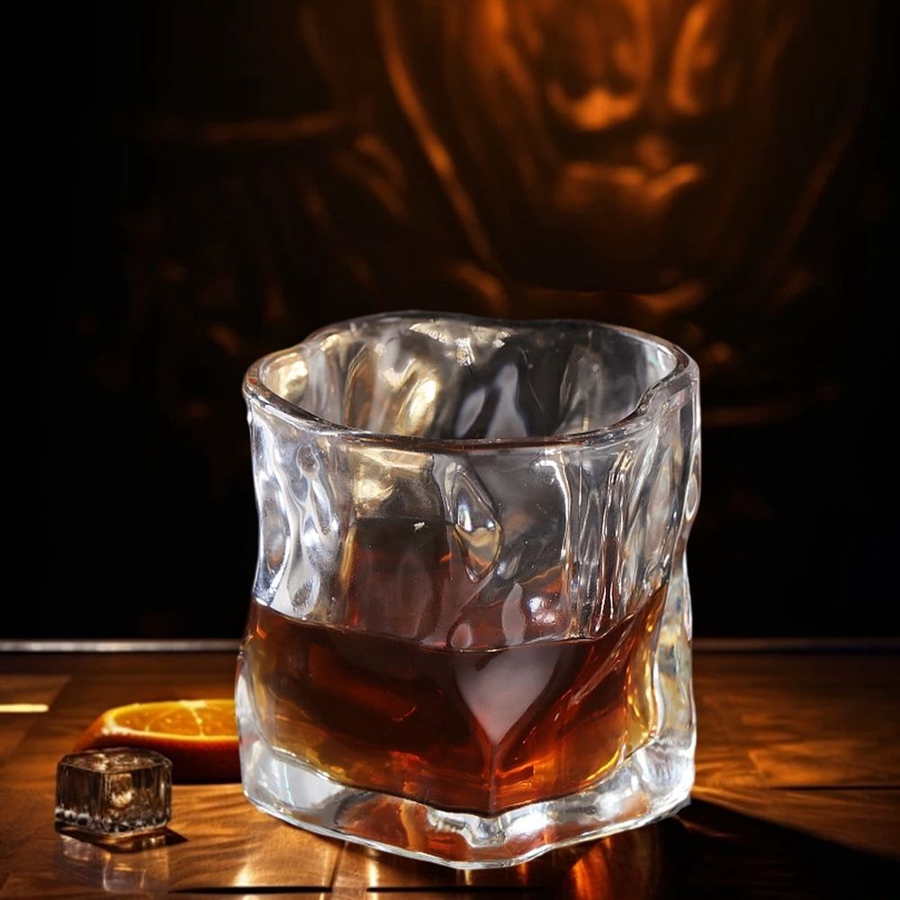 Whiskey Glasses, Drinking Glasses, Twisted Crystal Old Fashioned Tumbler For Bourbon, Scotch, Cocktail, Tequila, Wine, Rum