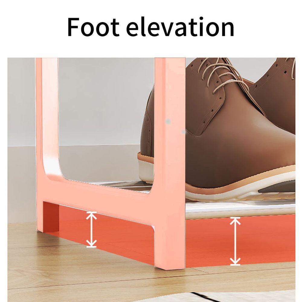 4-Tier Small Shoe Rack, Free Standing Shoe Organizer, Space Saver Shoe Storage Organizer, Metal Shoe Rack For Entryway, Closet, Bedroom Living Room